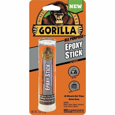 GORILLA GLUE Gorilla 2 Oz. Gray All-Purpose Epoxy Putty Stick 4242502